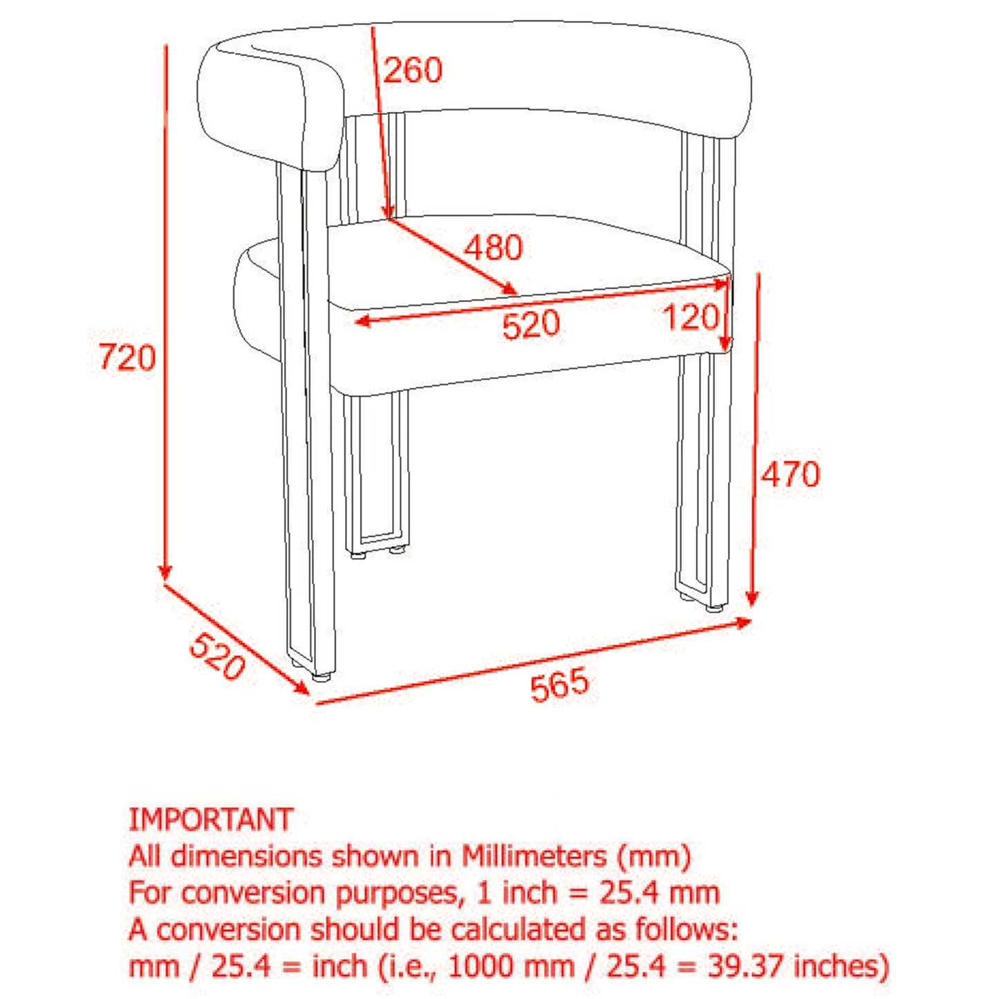 Scarlet Dining Chair Pu Saddle
