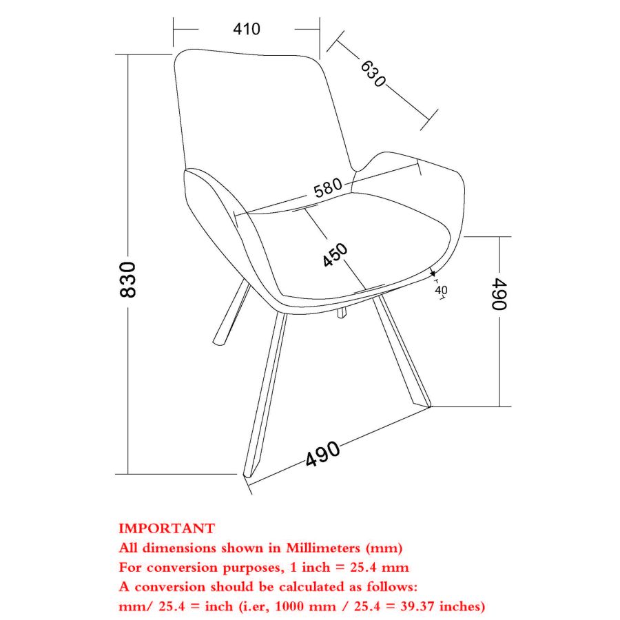 Signy Swivel Dining Chair, set of 2, in Black