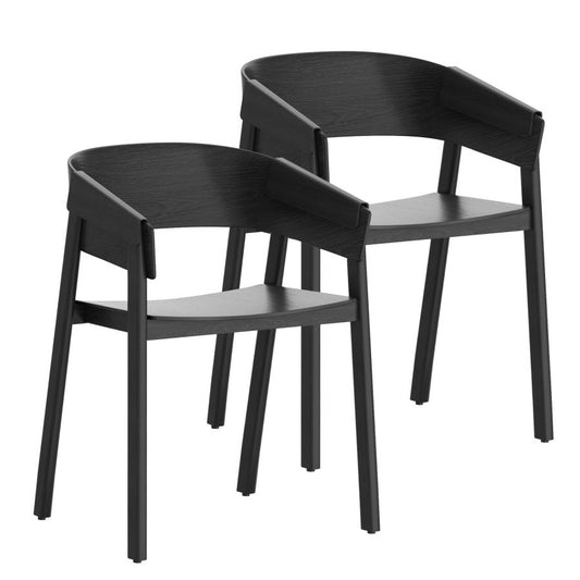 Mateo Contract Grade Chair, Set of 2 in Black
