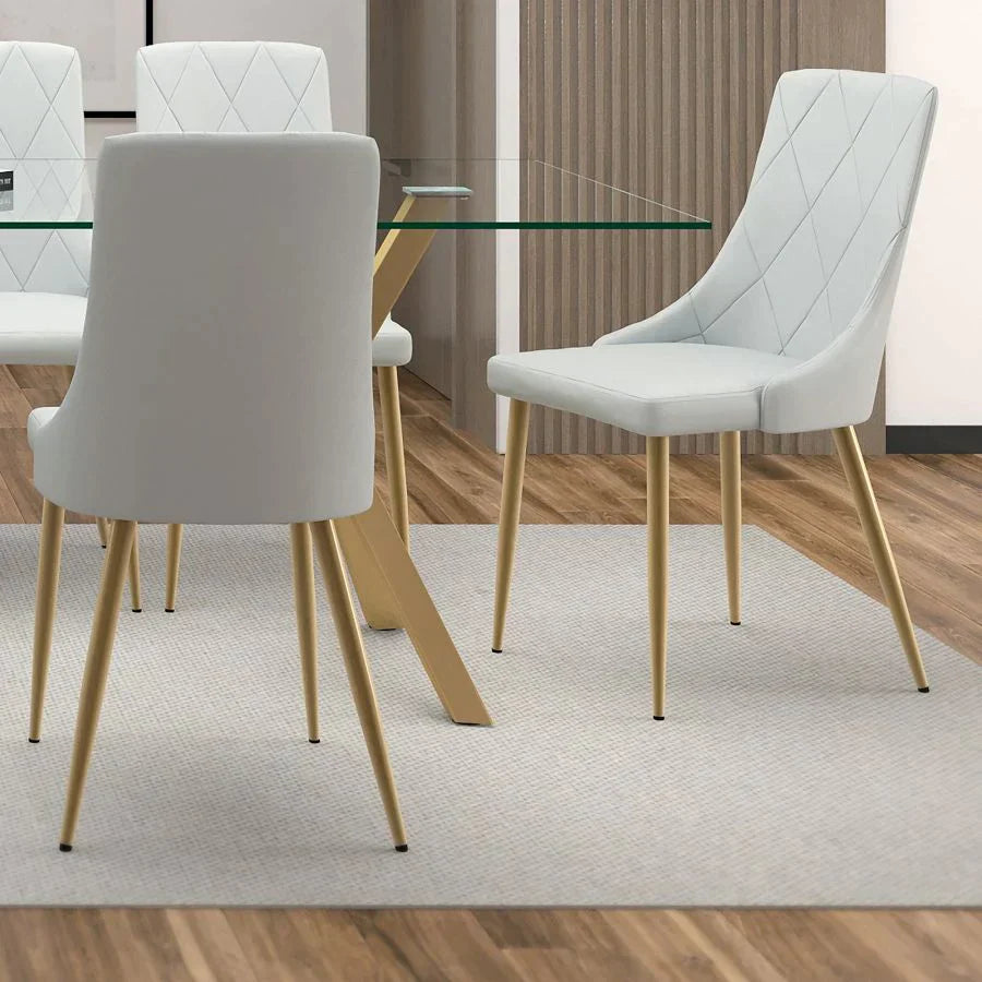 Antoine Side Chair, Set of 2, in Light Grey - Furniture Depot