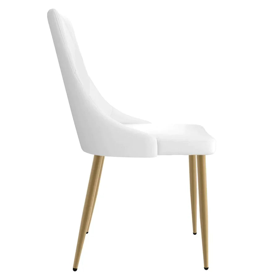 Antoine Side Chair, Set of 2, in White - Furniture Depot