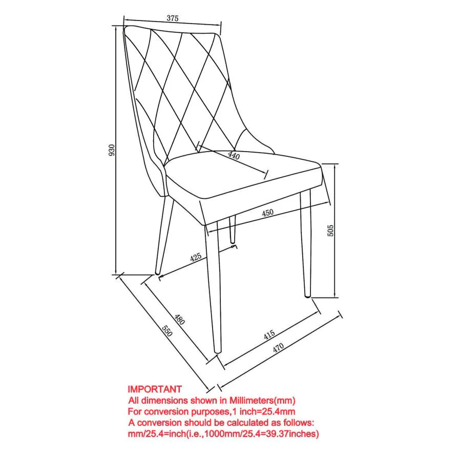 Antoine Side Chair, Set of 2, in White - Furniture Depot