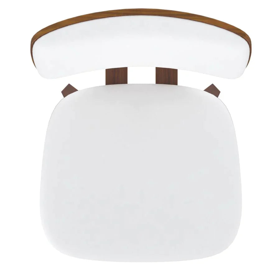 Zuni Side Chair in White Faux Leather - Furniture Depot