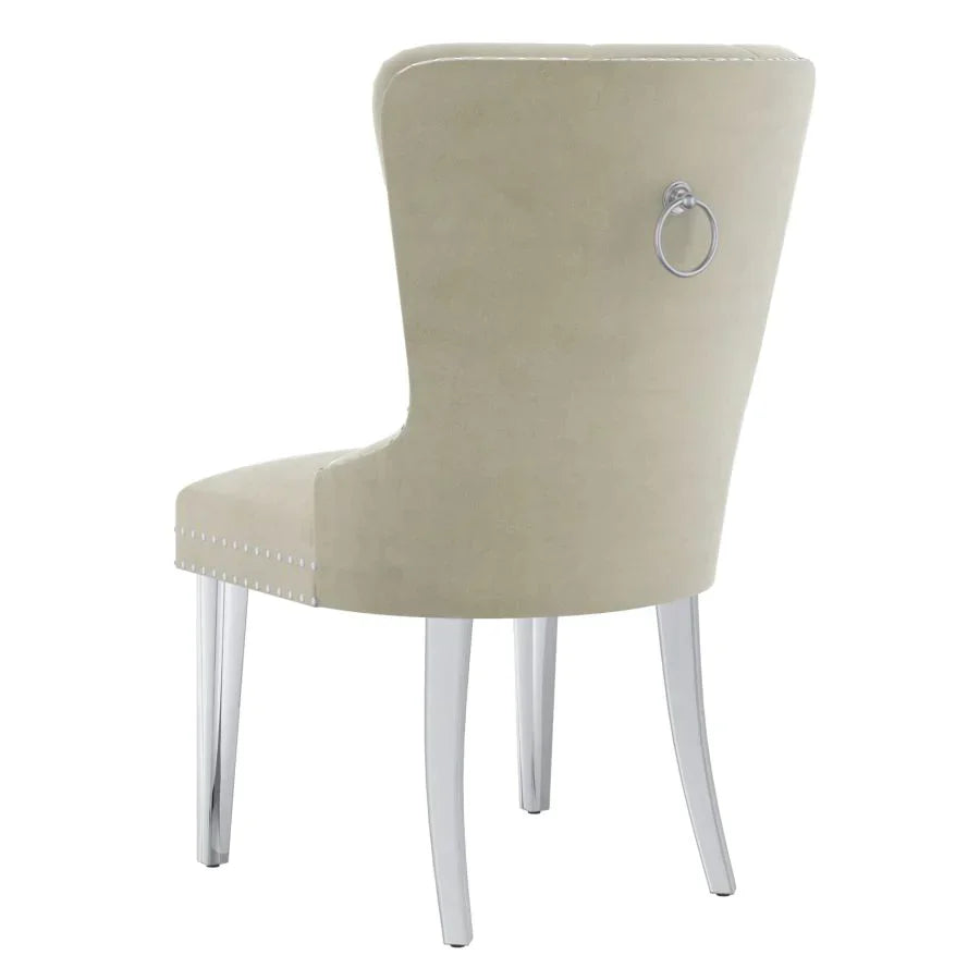 Hollis Side Chair, Set of 2, in Ivory - Furniture Depot