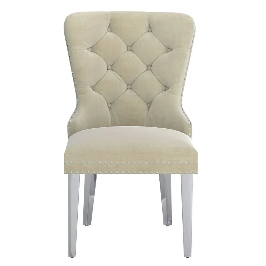 Hollis Side Chair, Set of 2, in Ivory - Furniture Depot