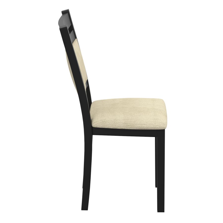 Conrad Dining Chair, Set of 2 in Black & Beige