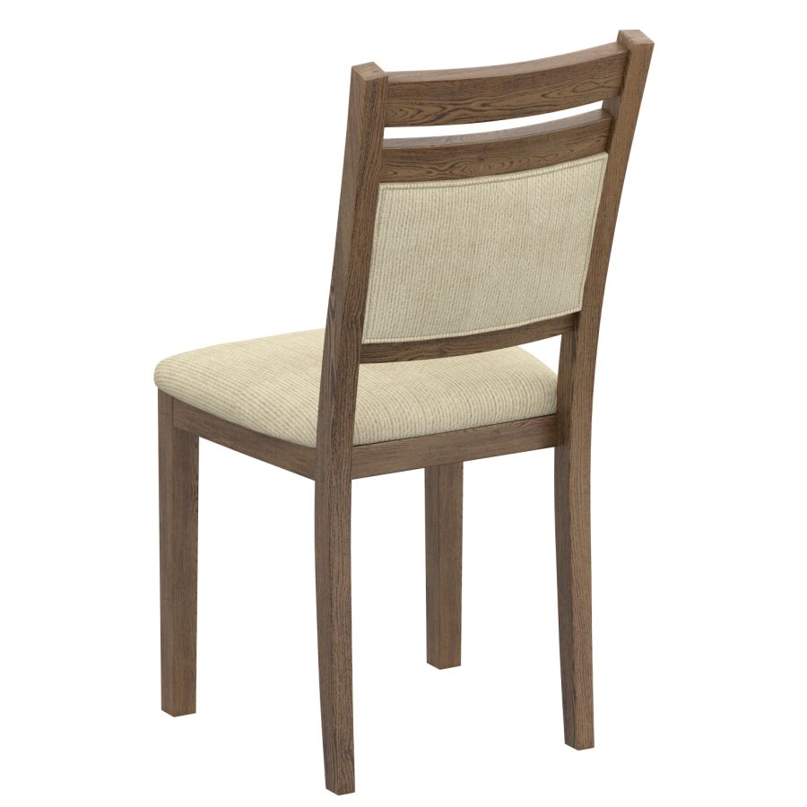Conrad Dining Chair, Set of 2 in Walnut & Beige