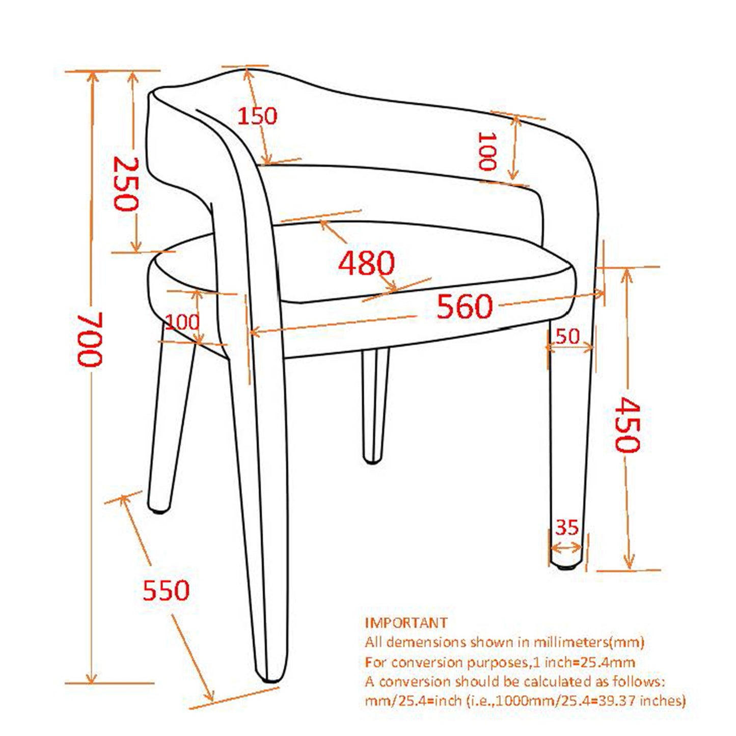 Caden Dining Chair Saddle