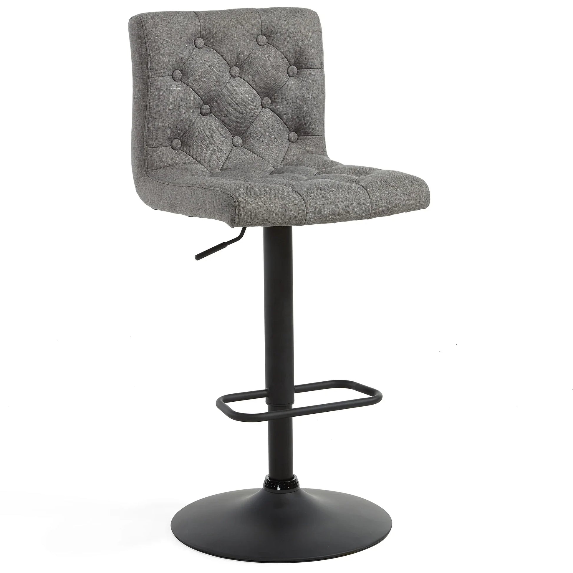DEX-AIR LIFT STOOL FABRIC-GREY - Furniture Depot