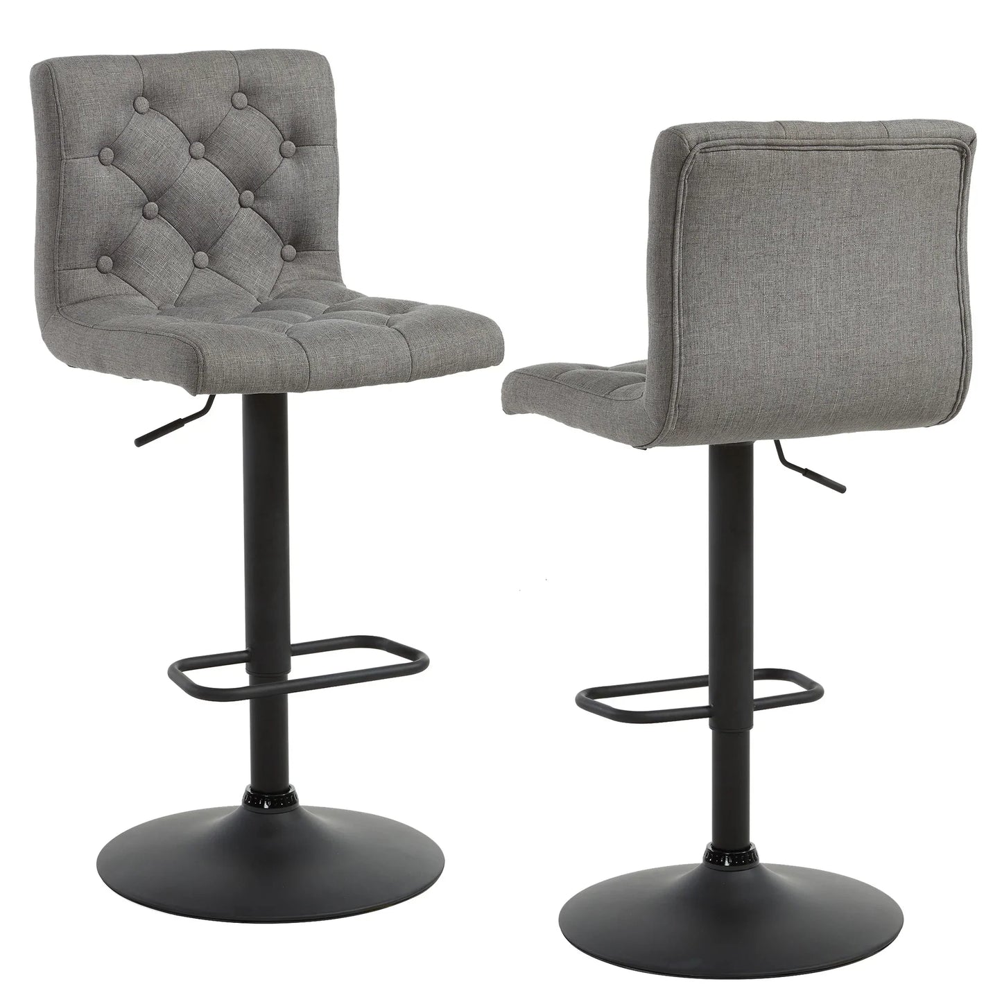 DEX-AIR LIFT STOOL FABRIC-GREY - Furniture Depot