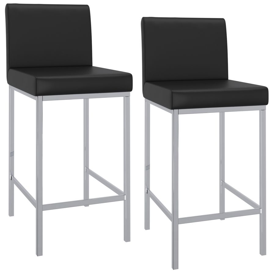 Porto 26" Counter Stool, Set of 2, in Black