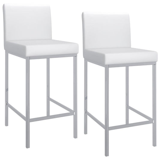 Porto 26" Counter Stool, Set of 2, in White