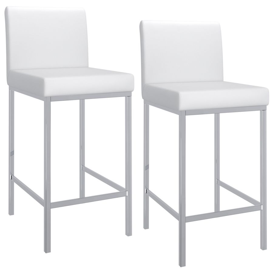 Porto 26" Counter Stool, Set of 2, in White