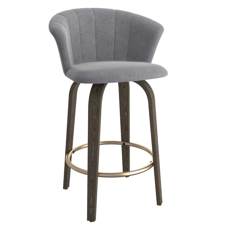 Tula 26" Counter Stool in Grey - Furniture Depot