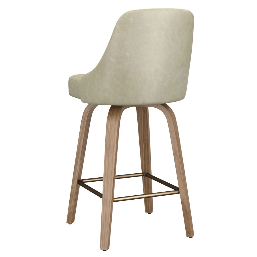 Oakley 26" Counter Stool w/Swivel, Set of 2 in Ivory & Whitewash