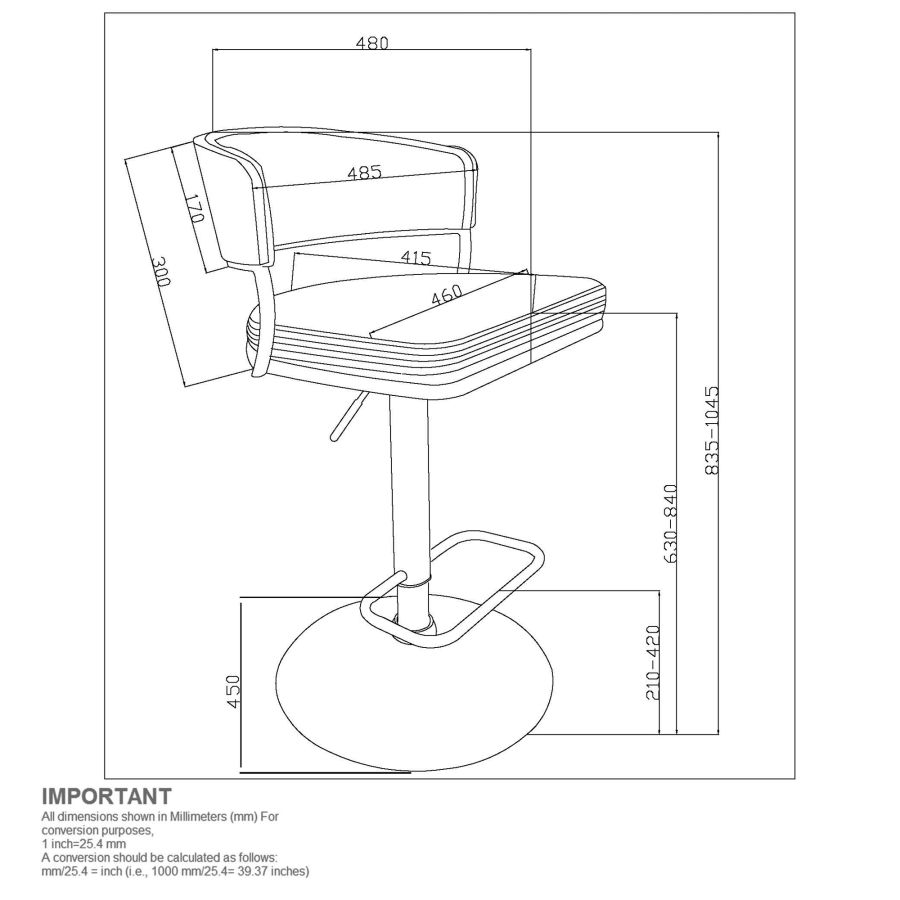 Kazan Adjustable Air-Lift Stool, Set of 2 in Dark Beige Performance Fabric & Black Metal