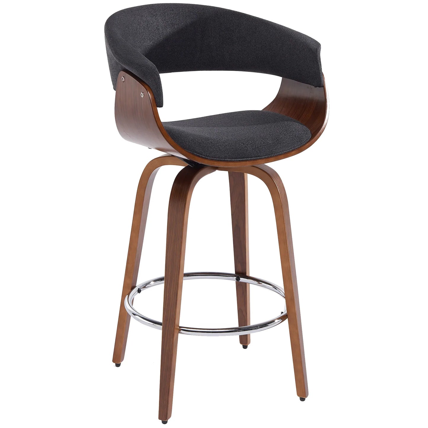 HOLT-26" COUNTER STOOL-FABRIC CHARCOAL - Furniture Depot