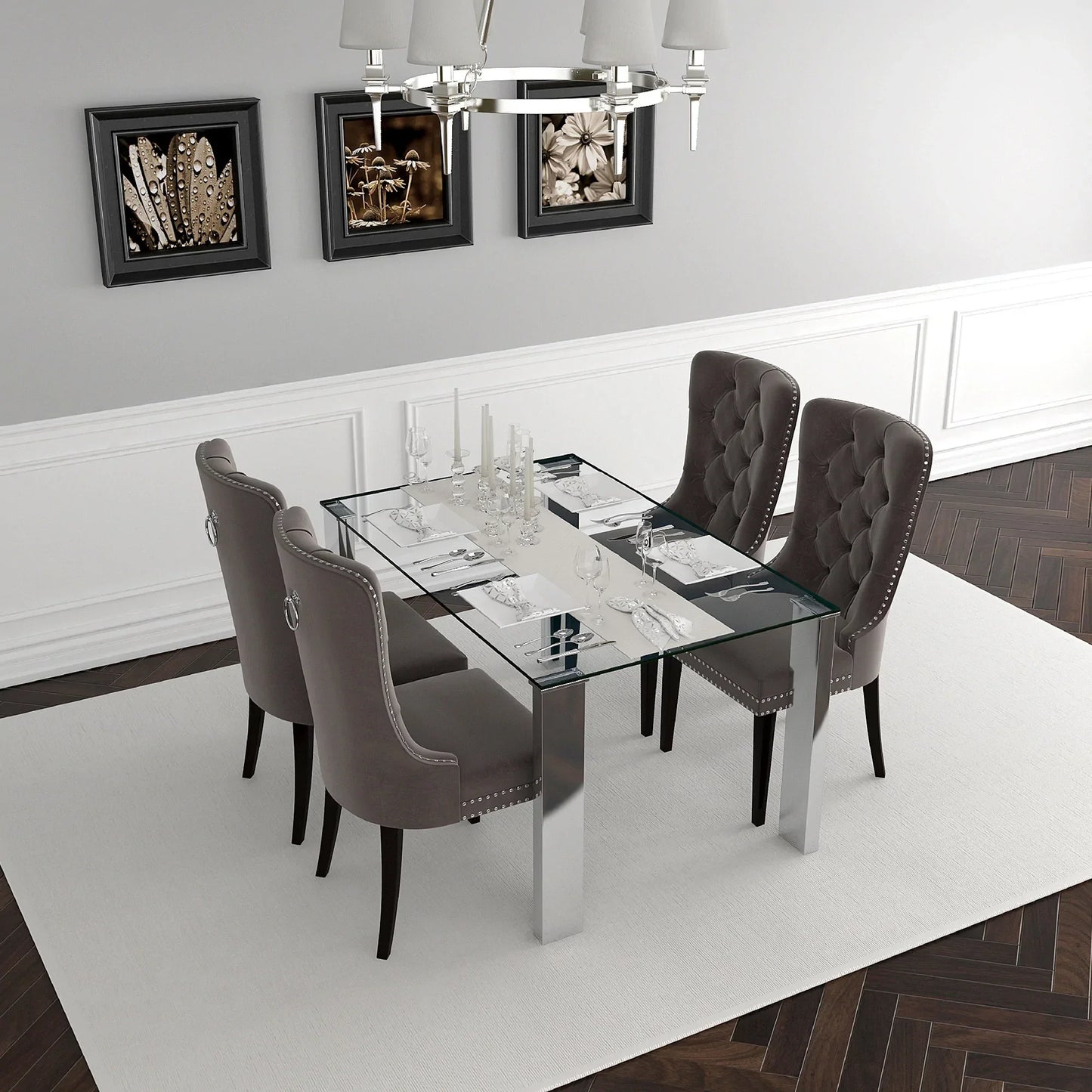 FRANKFURT/RIZZO GY-5PC DINING SET - Furniture Depot