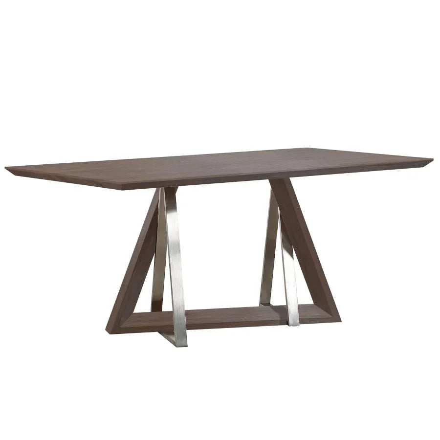 Drake/Holt 7pc Dining Set, Walnut/Charcoal - Furniture Depot