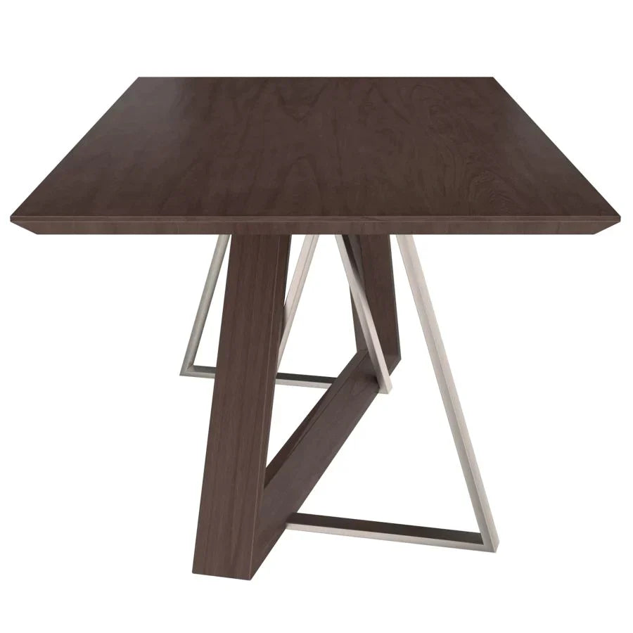 Drake/Holt 7pc Dining Set, Walnut/Charcoal - Furniture Depot
