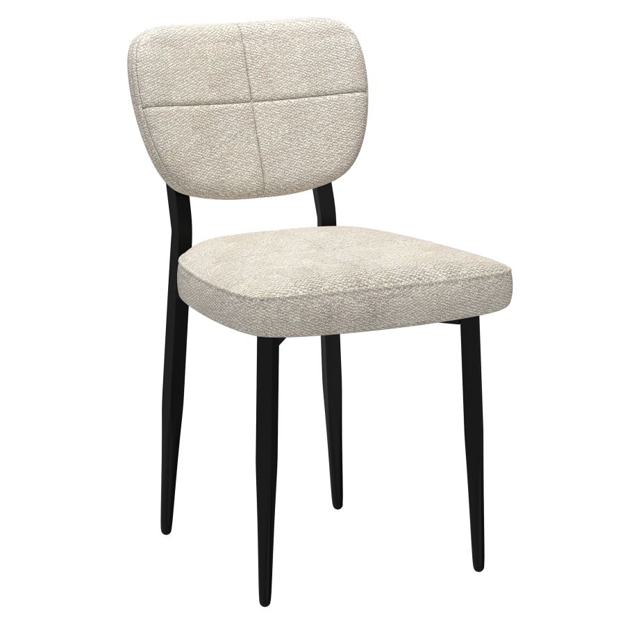 Vesta/Zeke 7pc Dining Set in Natural Table with Beige Chair