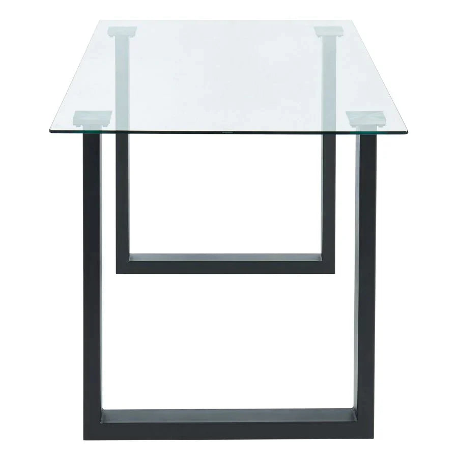 Franco/Axel 5pc Dining Set in Black with Grey Chair - Furniture Depot
