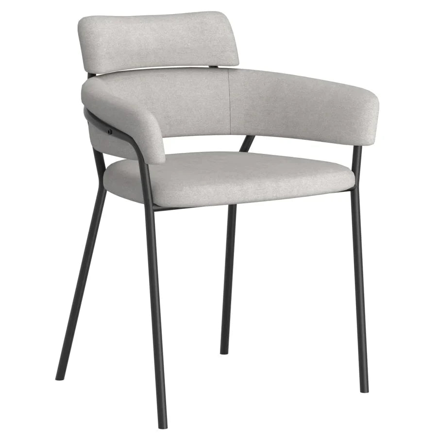 Franco/Axel 5pc Dining Set in Black with Grey Chair - Furniture Depot