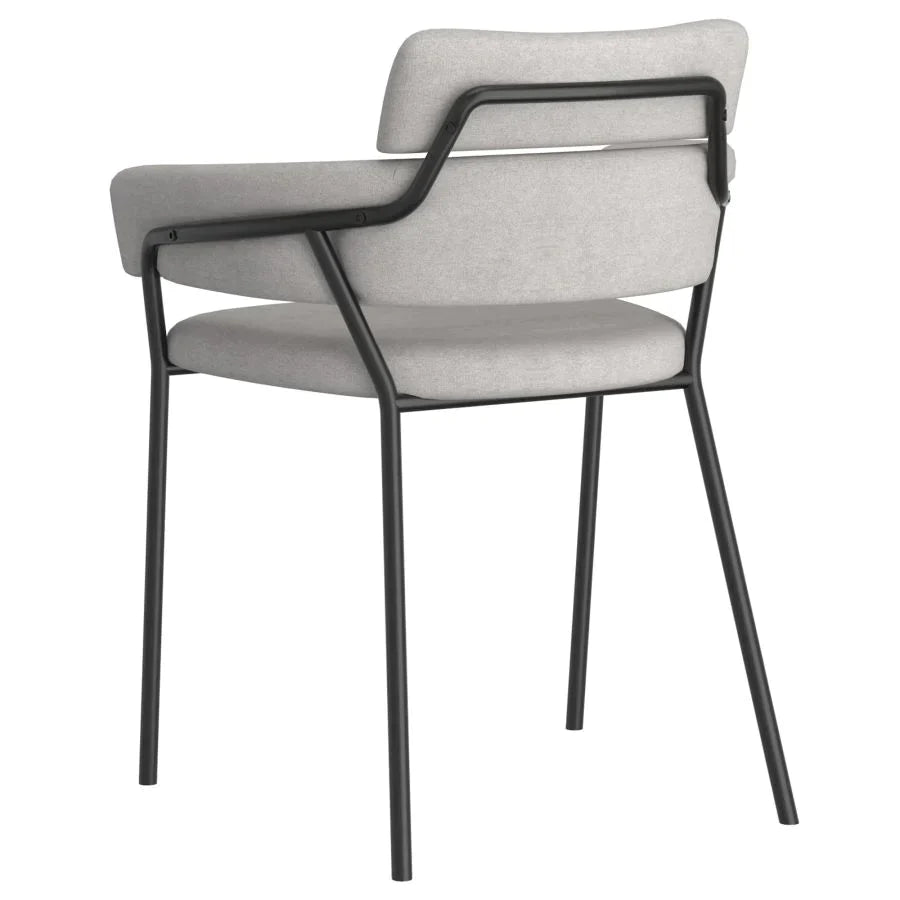 Franco/Axel 5pc Dining Set in Black with Grey Chair - Furniture Depot