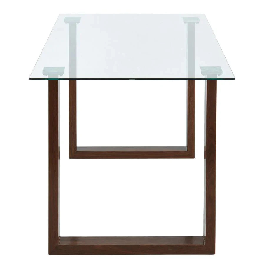 Franco/Cora 5pc Dining Set in Walnut with Black Chair - Furniture Depot