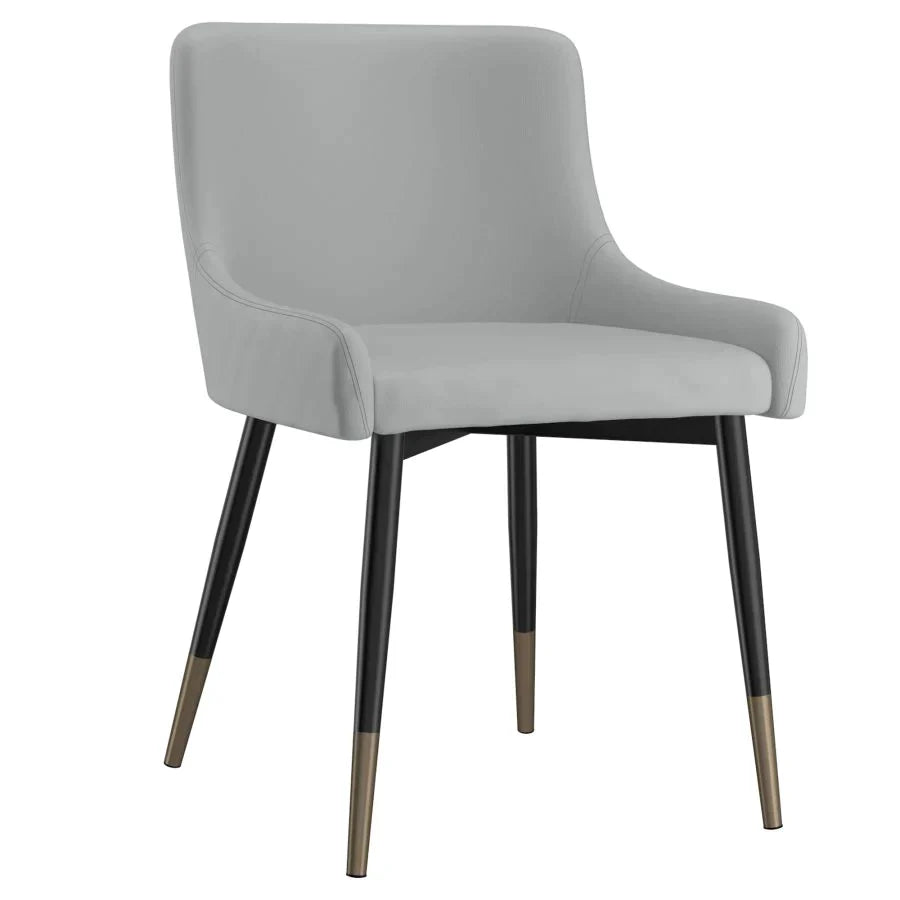 Eclipse/Xander 7pc Dining Set in Black with Light Grey Chair - Furniture Depot