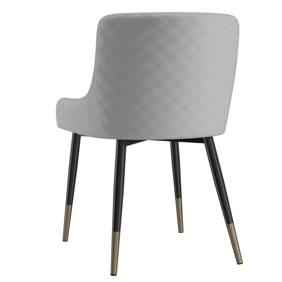 Eclipse/Xander 7pc Dining Set in Black with Light Grey Chair - Furniture Depot