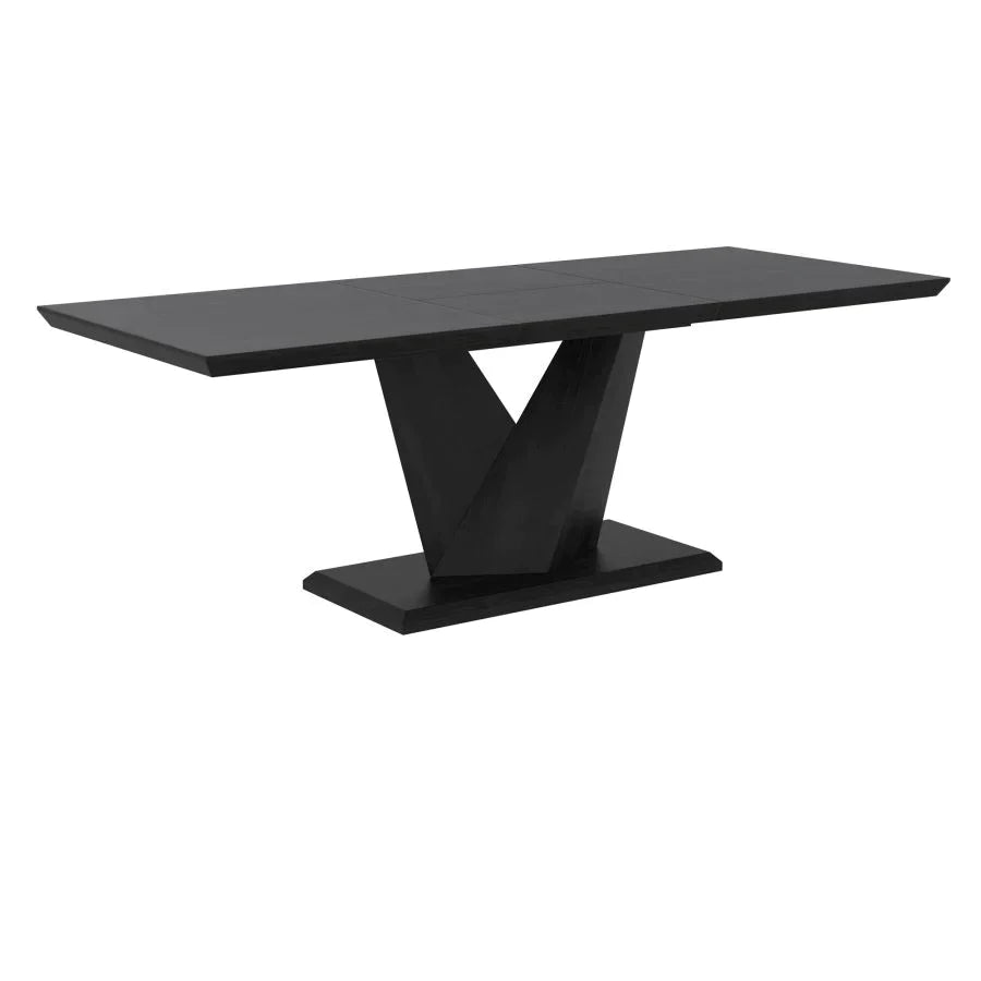 Eclipse/Mizal 7pc Dining Set in Black with Black Chair - Furniture Depot
