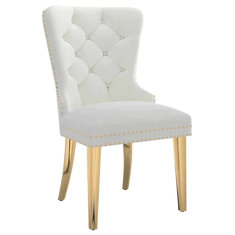 Eclipse/Mizal 7pc Dining Set in Oak with Ivory Chair - Furniture Depot