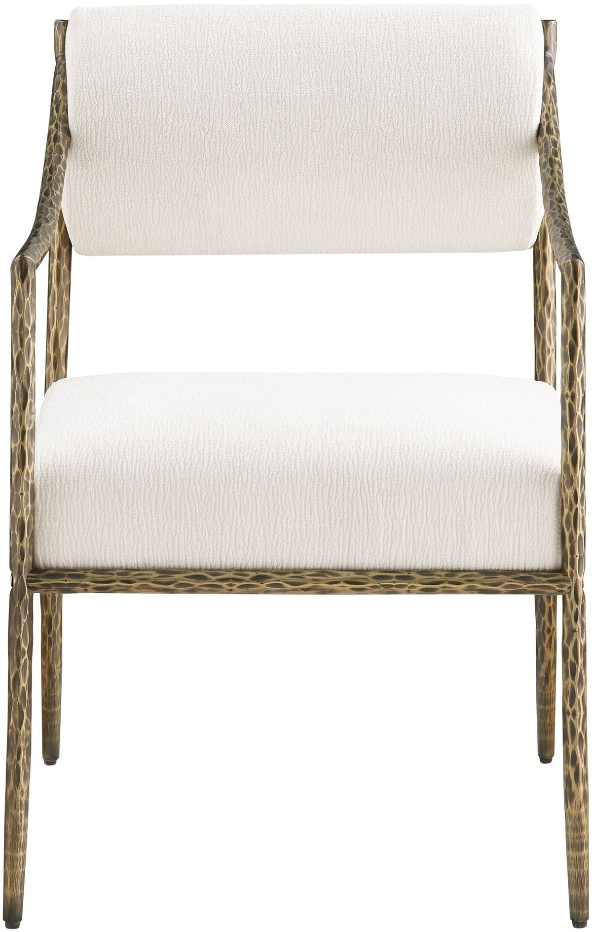 Bastille - Upholstered Dining Arm Chair (Set of 2) - Brass Frame