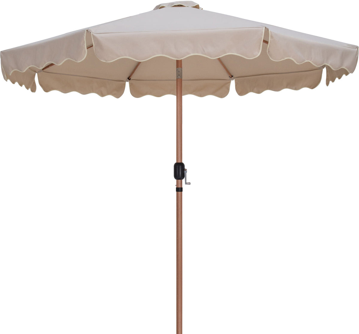Amalfi - Patio Umbrella - Black Base / Light Brown Pole