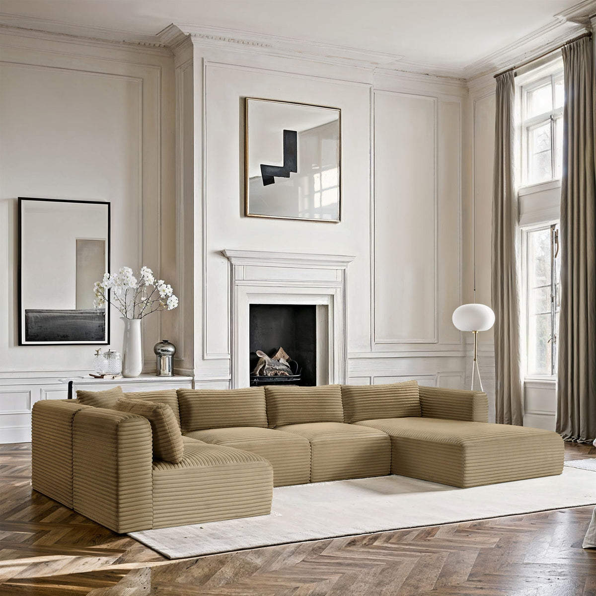 Shaggy - 5 Piece Modular U-Shaped Sectional
