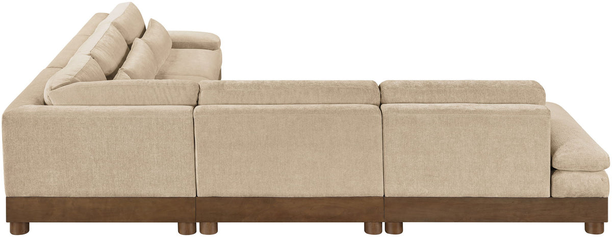 Turin - Chenille Fabric Upholstered Modular Sectional - Beige