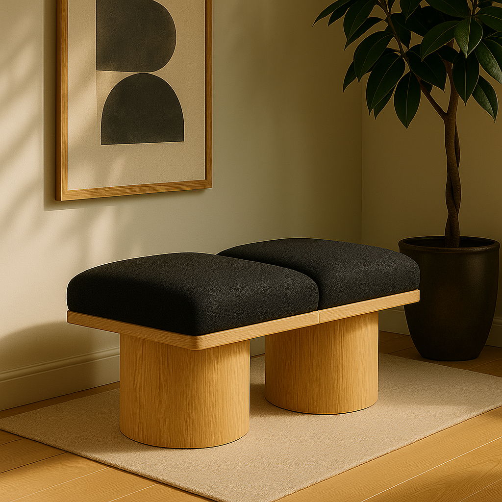 Pavilion - 2 Piece Modular Bench With Natural Base