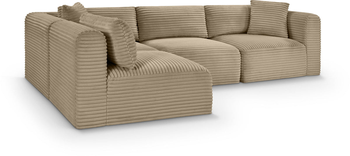 Shaggy - Fabric 4 Piece Modular Sectional