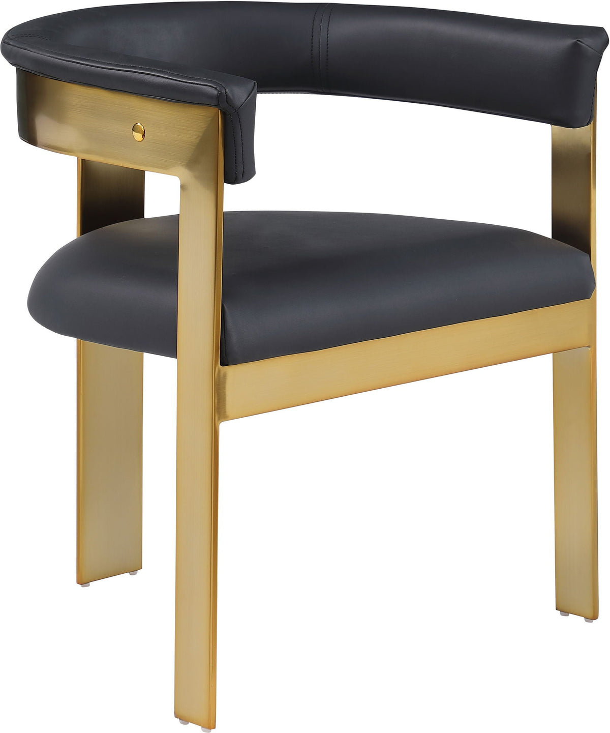 Romeo - Faux Leather Dining Chair With Gold Base (Set of 2)