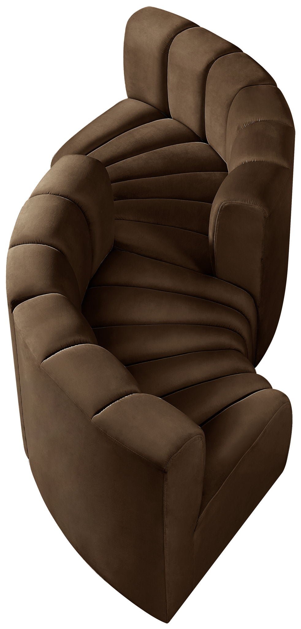 Arc - Velvet 4 Piece Curved Modular Sofa