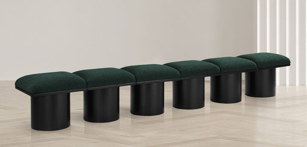 Pavilion - 6 Piece Modular Bench With Black Base