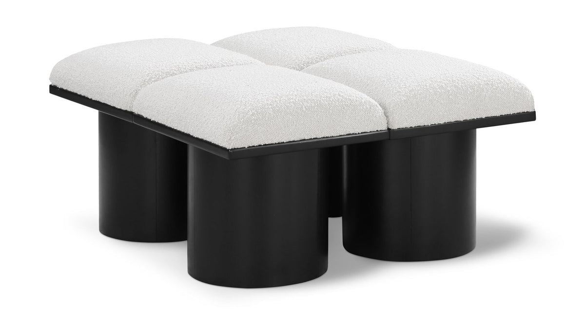 Pavilion - 4 Piece Modular Bench With Black Base