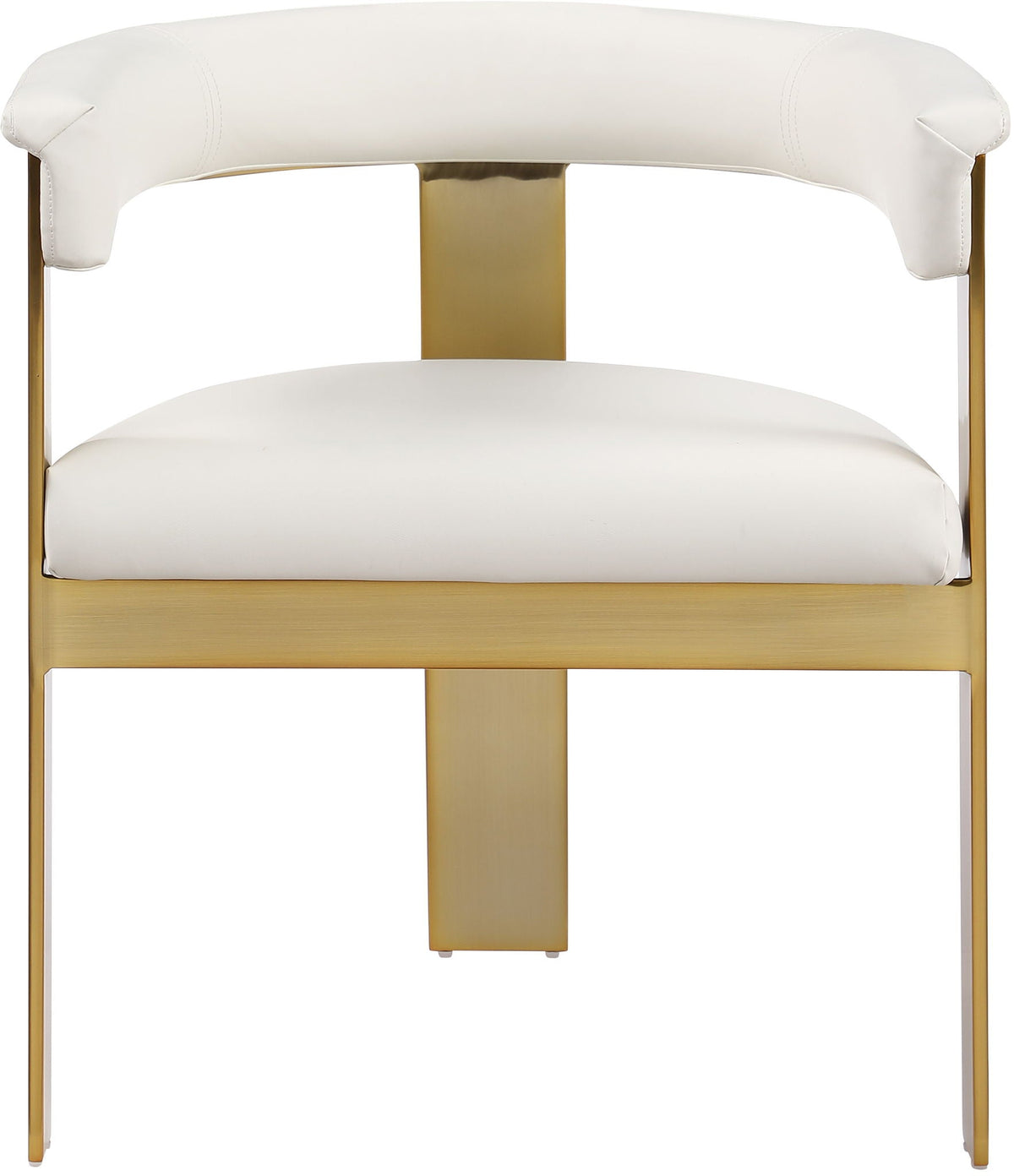Romeo - Faux Leather Dining Chair With Gold Base (Set of 2)