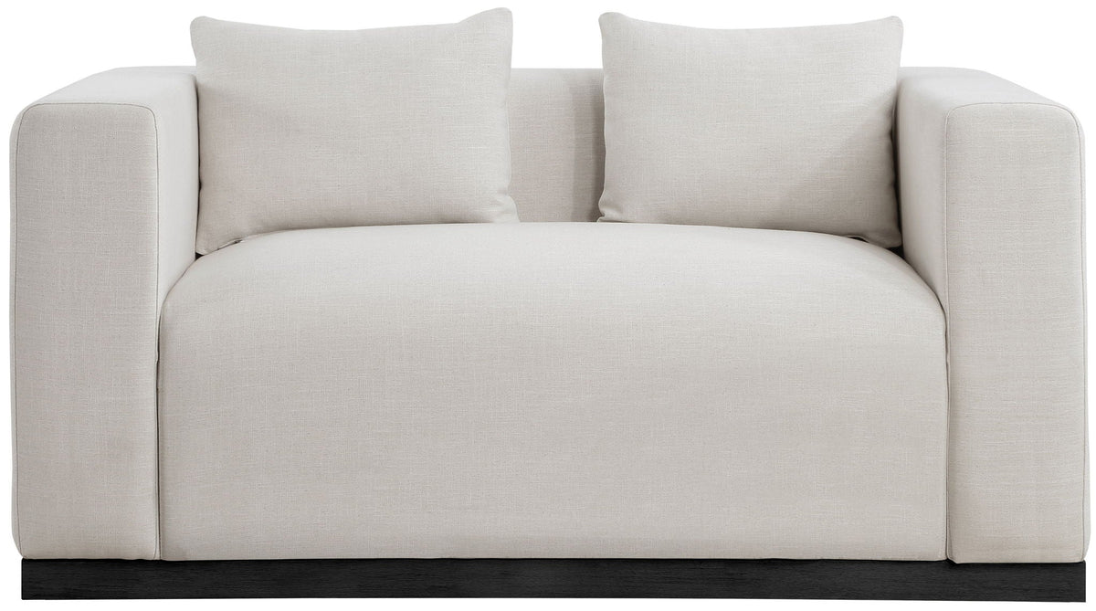 Alfie - Linen Textured Fabic Loveseat
