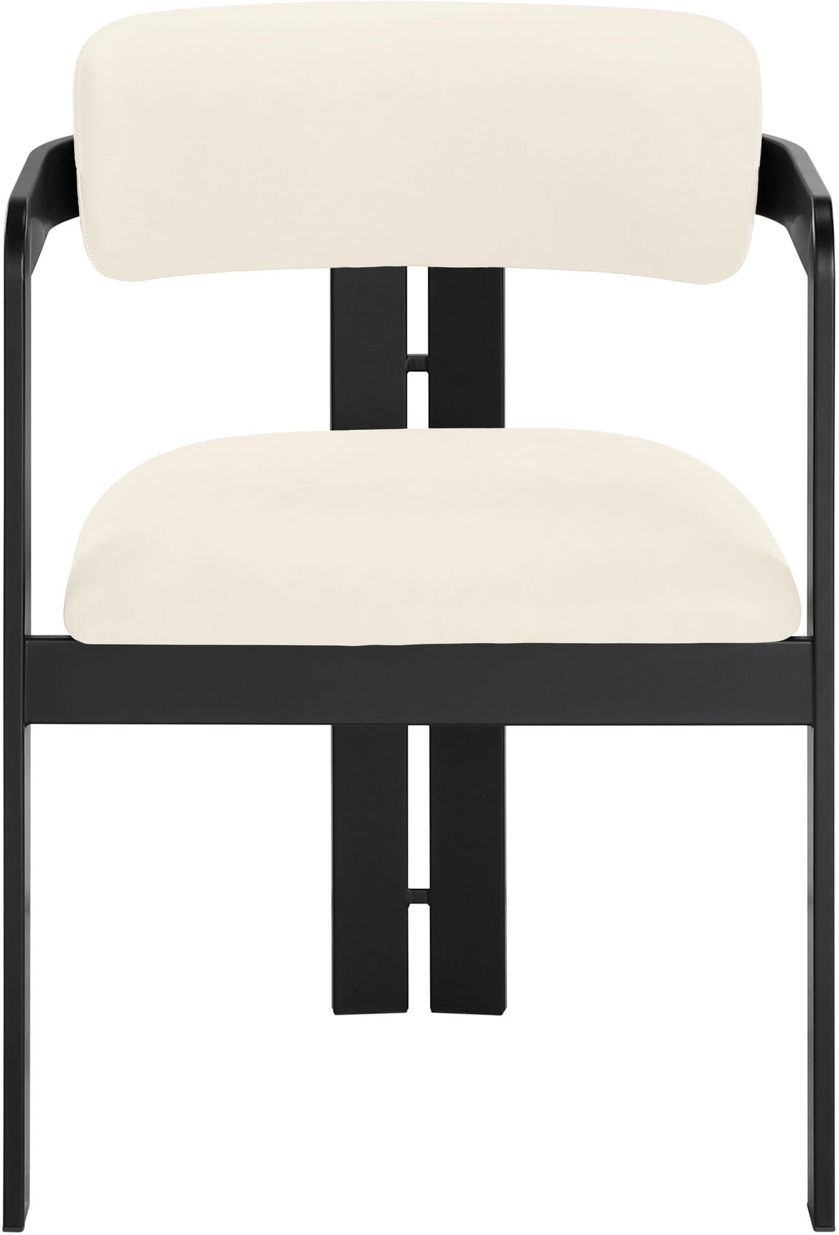 Aurum - Vegan Leather Upholstered Dining Chair With Graphite Black Base (Set of 2)