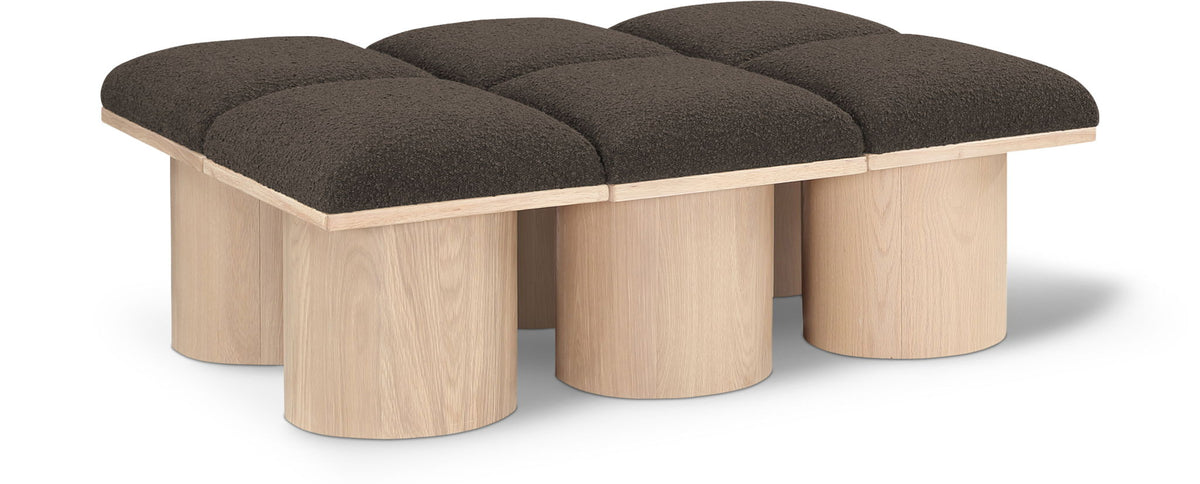 Pavilion - 6 Piece Modular Bench With Natural Base