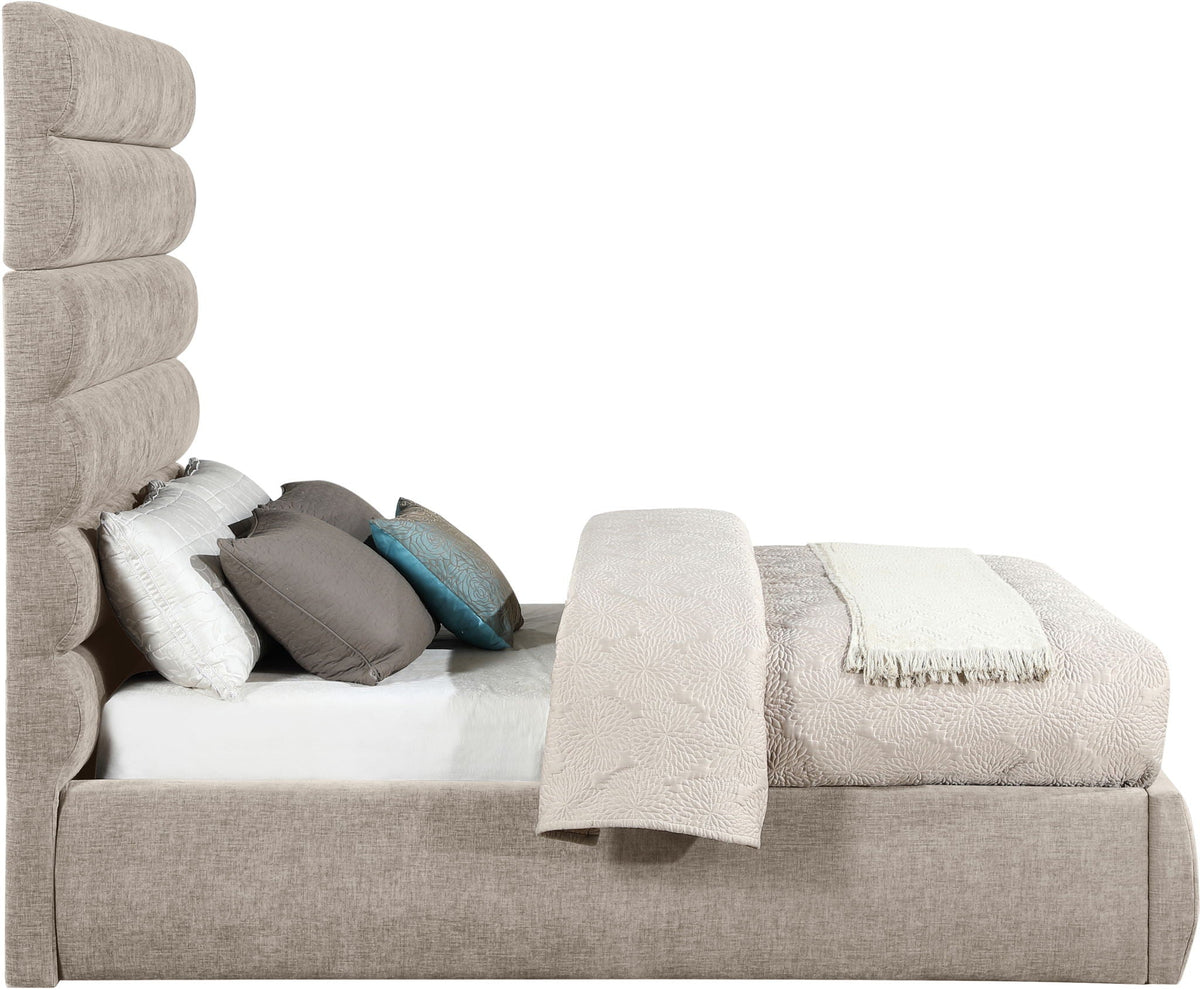 Adam - Chenille Fabric Bed With 70.5" Headboard