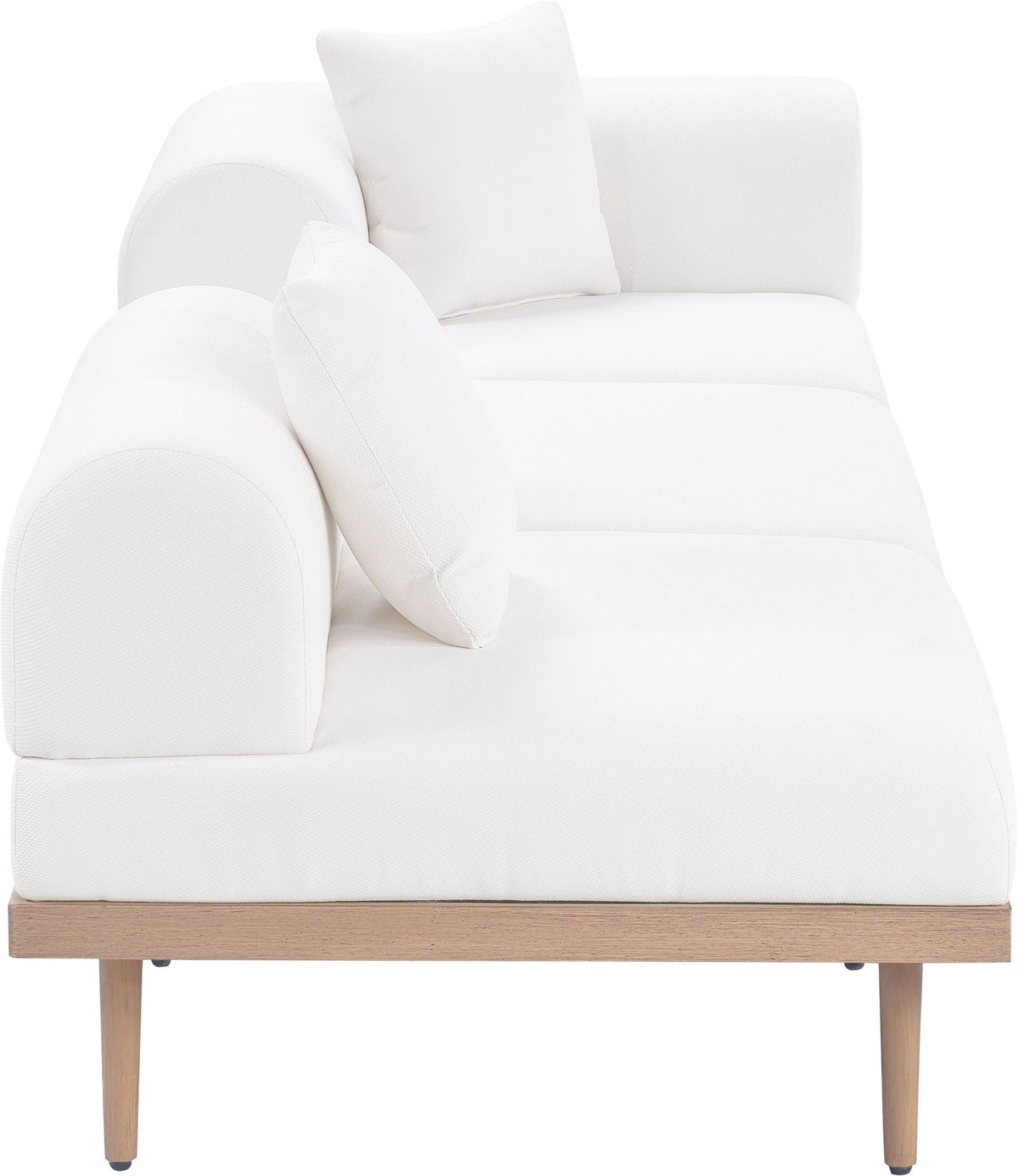 Laguna - 3 Piece Upholstered Outdoor Patio Modular Sofa With Backless Seat And 1 Arm