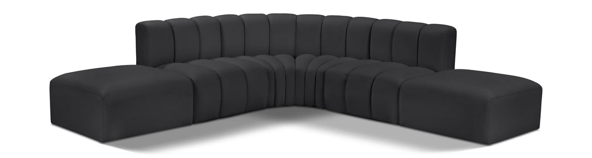 Arc - Faux Leather 6 Piece Corner Modular Sofa